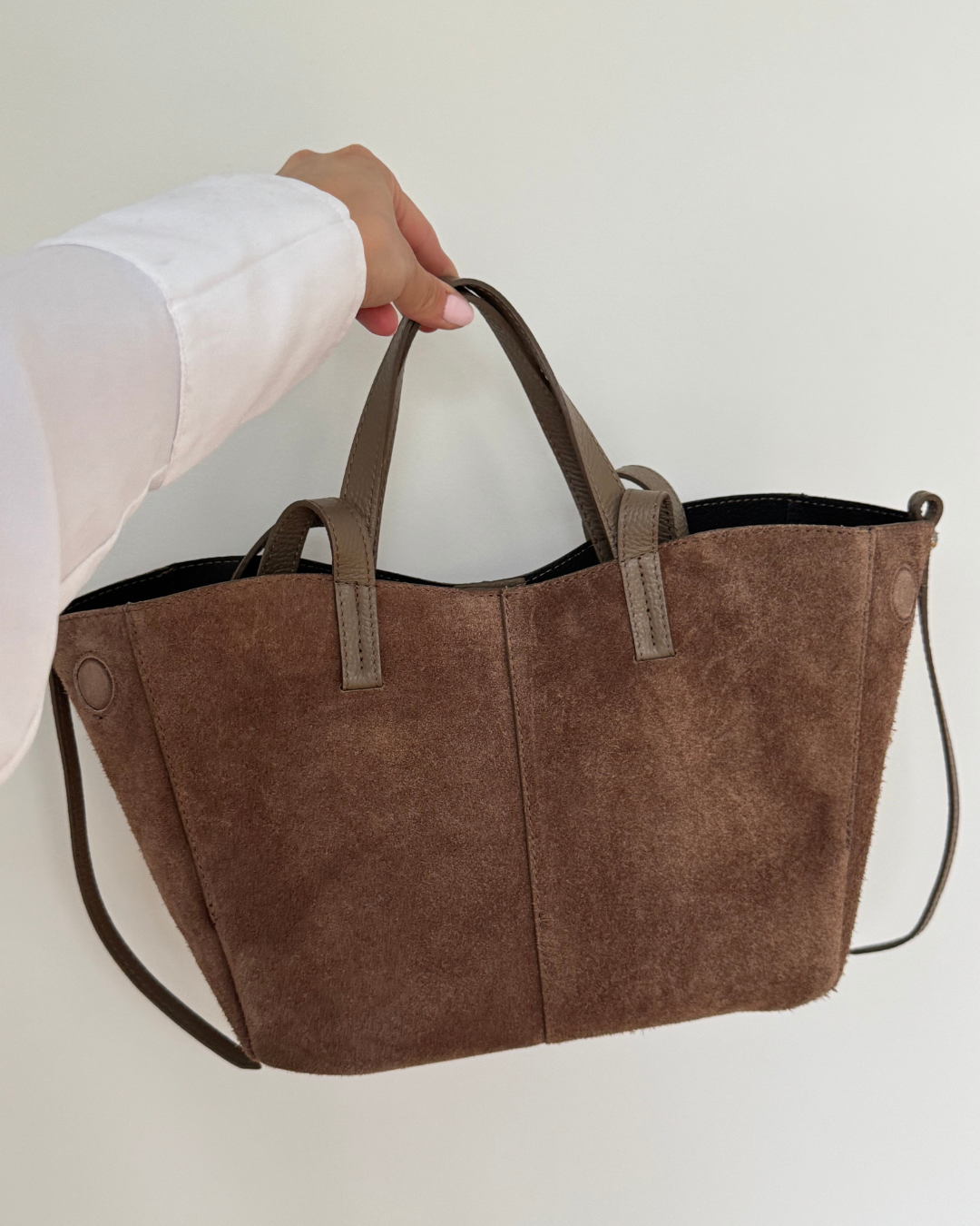Sac en cuir taupe