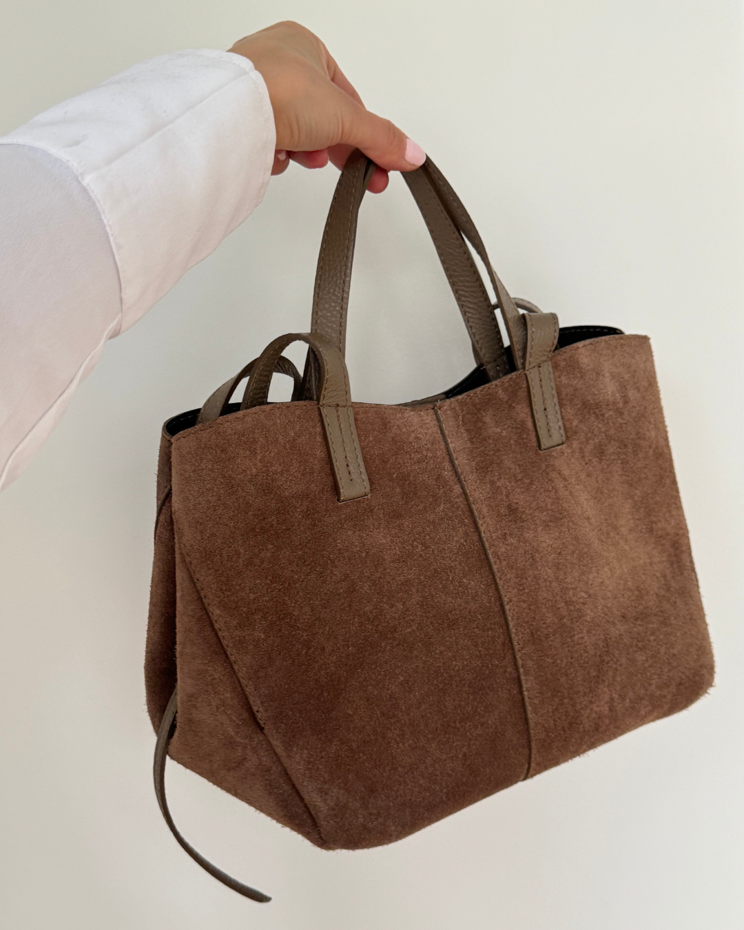 Sac en cuir taupe