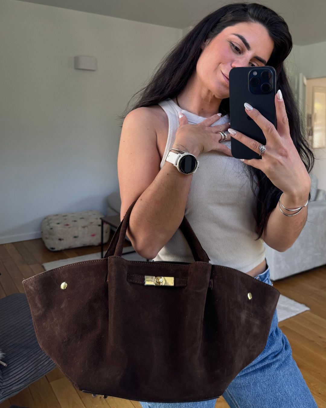 Sac en cuir chocolat