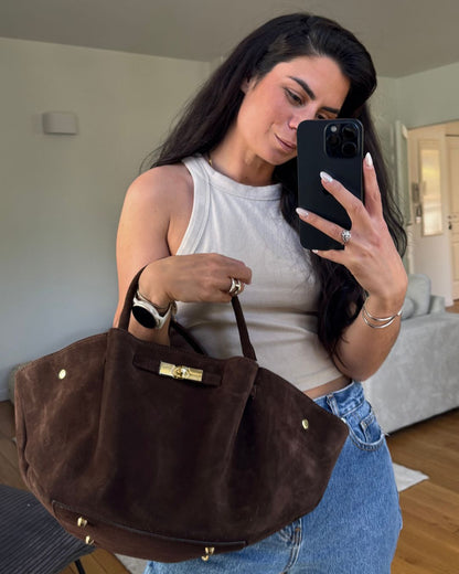 Sac en cuir chocolat
